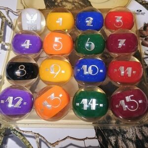 Colorful Numbered Pool Balls Set
